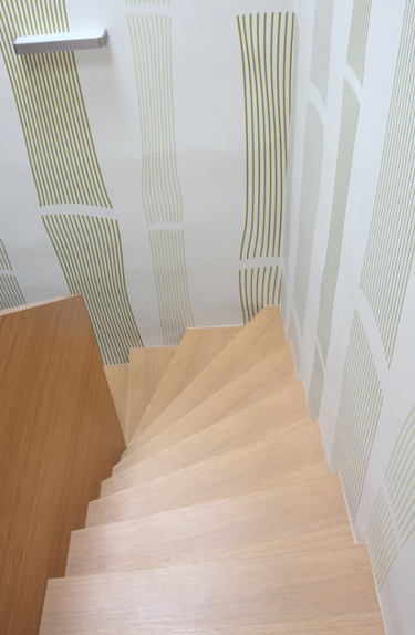 originální designová tapeta bambus- schodiště